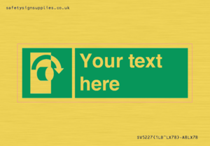 Custom Turn Clockwise Sign